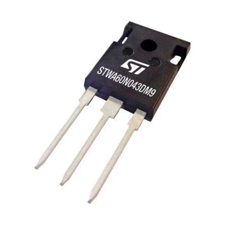 řada: STW MOSFET STWA60N043DM9 N-kanálový 56 A STMicroelectronics, TO-247, počet kolíků: 3 kolíkový Vylepšení