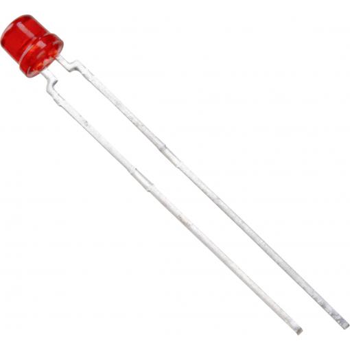 Vishay TLVH4200 LED s vývody červená cylindrický 3 mm 55 mcd 170 ° 30 mA 2.4 V