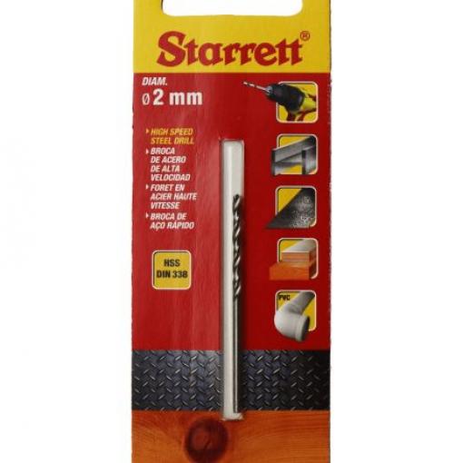 Vrták, celková délka: 49 mm, HSS 2 mm Starrett