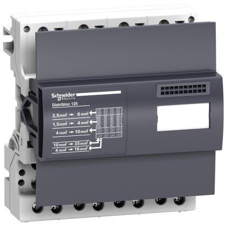 Schneider Electric Distribuční blok, počet cest: 4, 690V ac 125A Antracitová