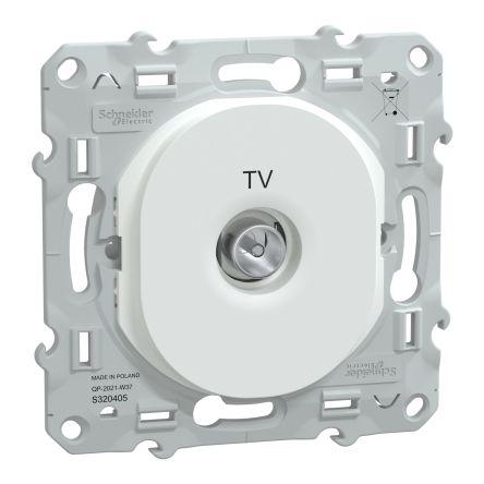 Schneider Electric Zásuvka, Zástrčka IEC barva Bílá, Vnější, Zapuštěná montáž