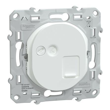 Schneider Electric Zásuvka RJ45, řada: Ovalis Vnitřní Kat6, počet cest: 1, Kulatý, Zapuštěná montáž Stíněné, počet