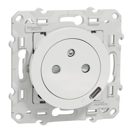 Zásuvka Bílá 1cestná 16A Francouzština 2P Vnitřní REACH-Verordnung, EU-RoHS-Richtlinie Schneider Electric 250V