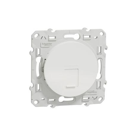 Schneider Electric Zásuvka RJ45, řada: Odace Vnitřní Kat6, počet cest: 1, Kulatý, Zapuštěná montáž Nestíněný, počet
