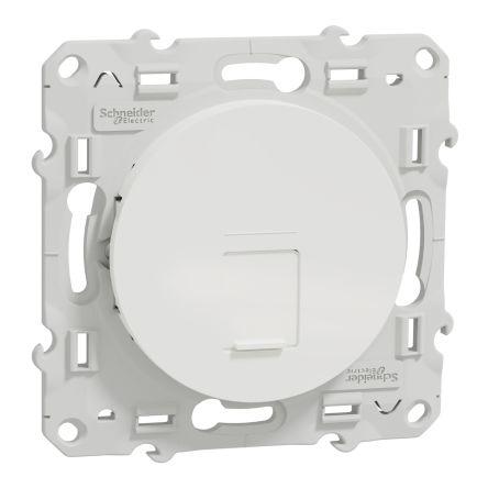 Schneider Electric Zásuvka RJ45, řada: Odace Vnitřní Kat6, počet cest: 1, Kulatý, Zapuštěná montáž STP, počet portů: