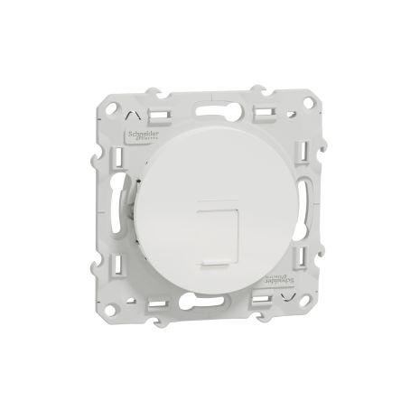 Schneider Electric Zásuvka RJ45, řada: Odace Vnitřní Cat6a, počet cest: 1, Kulatý, Zapuštěná montáž Stíněné