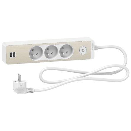 Schneider Electric Koncová zásuvka, řada: Thorsman 1.5m kabel, 250V 16A Francouzština 2P