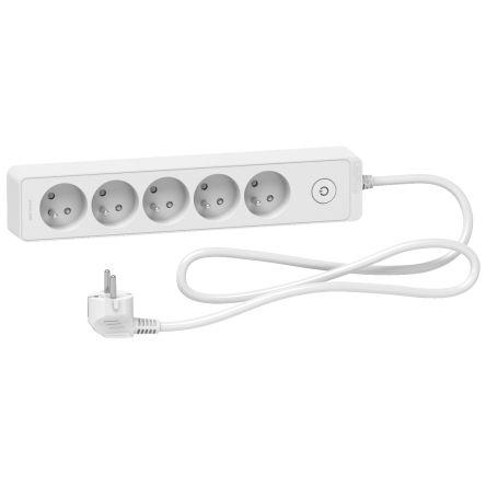 Schneider Electric Koncová zásuvka, řada: Thorsman 5cestná 1.5m kabel, 250V 16A Francouzština 2P