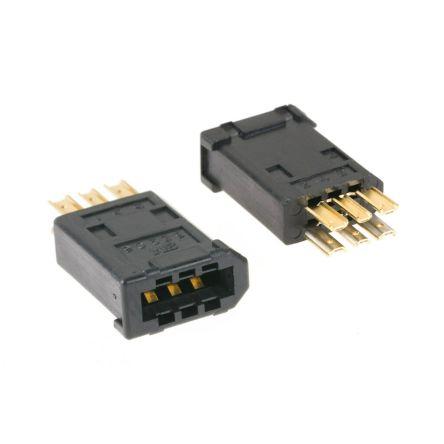 3M Konektor Firewire I/O, řada: 3E206, počet kontaktů: 6, orientace těla: Rovný, Drát Vnitřní