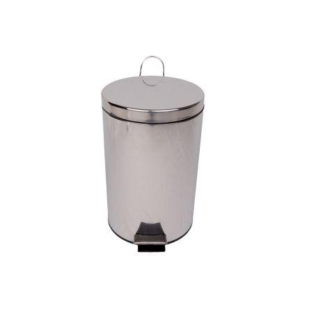 Robert Scott Nádoba na odpad, 12L Stainless Steel Pedal Bin 12L, Šedá Pedál víko Ocel