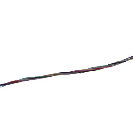 Kroucený párový kabel, řada: TWJ 6 párů v balení, Perfluoralkoxyalkan, 600V 0.05 mm², chování ohně: Třída
