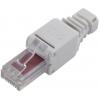 TRU COMPONENTS Konektor RJ45, Cat 6 zástrčka, rovná Počet pólů 8 šedá 1 ks