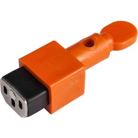 Brady, Blokování elektrické zástrčky Černá, Oranžová 1 zámek, Nylon Uzamčení 6.5 mm