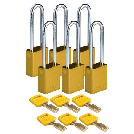 Brady Žlutá, Anodizovaný hliníkový plech Bezpečnostní visací zámek 6.35 mm