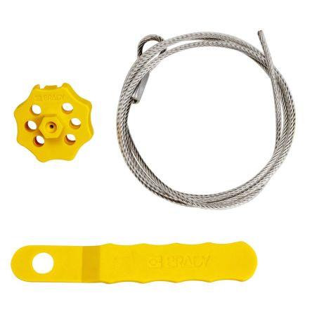Brady, Zařízení pro blokování kabelů Žlutá, Nylon plněný sklem Blokovací sada 8.13 mm