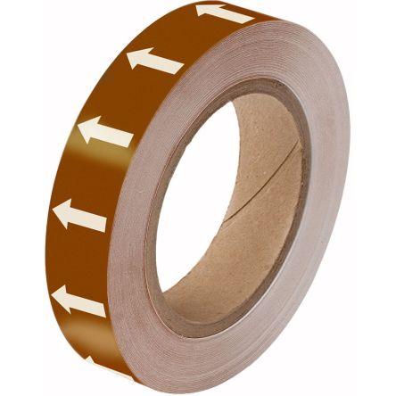 Reflexní páska 275106, Bílá, Hnědá Polyester 25mm Akrylát, délka: 33 m Brady