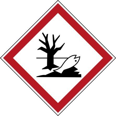 Brady Štítek požární bezpečnosti, Polyester, Červená, Modrá, Zelená, Žlutá, Černá Hazardous To Aquatic Environment No