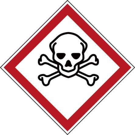 Brady Štítek požární bezpečnosti, Polyester, Černá Hazardous Substance No Samolepicí