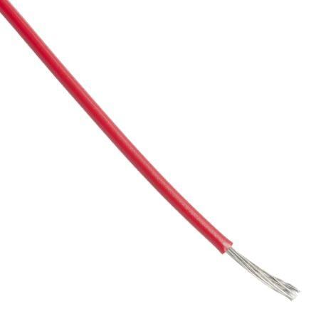 Zapojovací vodič, řada: Hookup Wire PVC, typ kabelu: Jednožilový, prameny vodičů: 7/0.16 mm, Červená, 600V 305 m 26 AWG