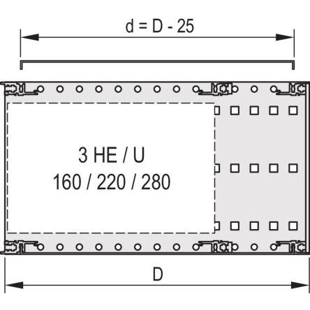 nVent SCHROFF Skř��ň pro montáž do racku EuropacPRO Odvětrávaný 475 mm 475 mm
