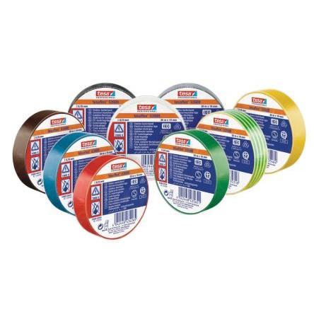 Izolační páska elektro, název: 53988, Žlutá, Zelená Polyvinylchlorid 7000 V 15mm x, délka: 10 m tloušťka 150 mm Tesa