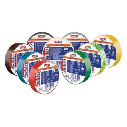 Izolační páska elektro, název: 53988, Žlutá Polyvinylchlorid 7000 V 15mm x, délka: 10 m tloušťka 150 mm Tesa