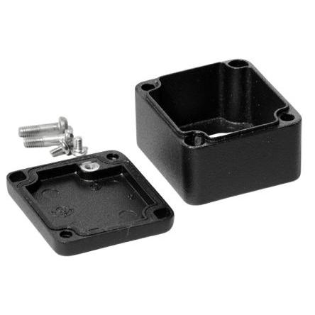 Hammond Pouzdro, řada: 1590Z IP68 S přírubou barva Černá IK08 barva Černá Hliník 50 mm 30 mm 45 mm Silikonová pryž