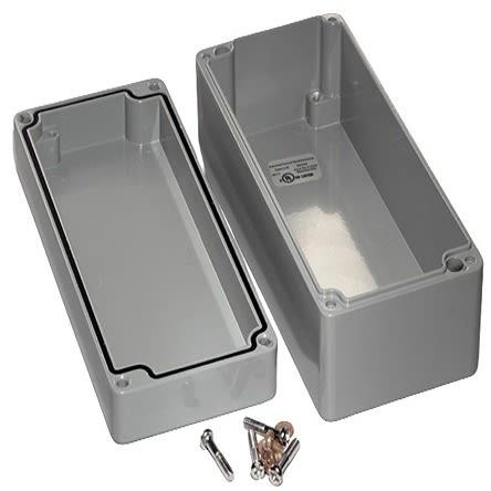 Hammond Pouzdro, řada: 1590Z IP68 S přírubou barva Šedá IK08 barva Šedá Hliník 175 mm 80 mm 60 mm Silikonová pryž