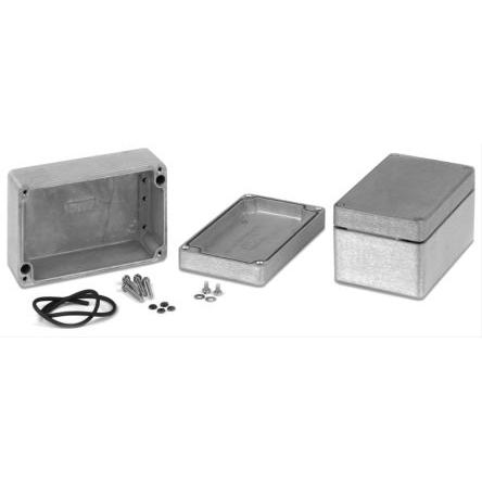 Hammond Pouzdro, řada: 1590Z IP68 S přírubou barva Šedá IK08 barva Šedá Odlévaný hliník 200 mm 60 mm 80 mm Silikonová