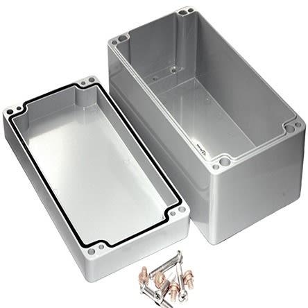 Hammond Pouzdro, řada: 1590Z IP68 S přírubou barva Šedá IK08 barva Šedá Odlévaný hliník 221 mm 81 mm 120 mm Silikonová