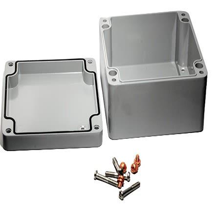 Hammond Pouzdro, řada: 1590Z IP68 S přírubou barva Šedá IK08 barva Šedá Odlévaný hliník 160 mm 90 mm 160 mm Silikonová