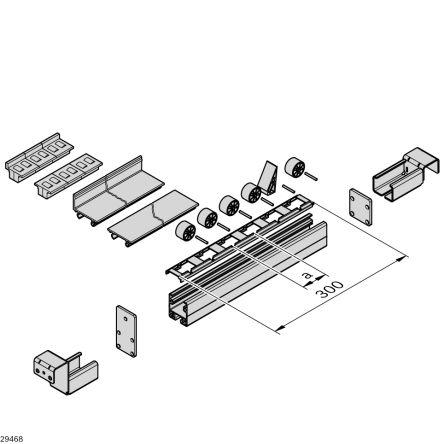 Brzda 37.5 mm, délka: 187 mm x 13mm x 13 mm Bosch Rexroth