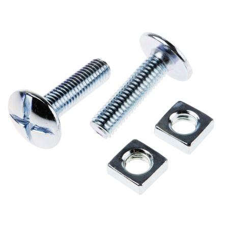 RS PRO Šroub na střešní krytiny, Lesklý zinek, Ocel, délka: 30 mm