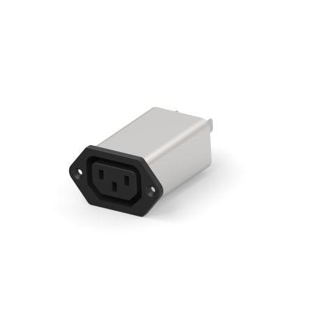 TE Connectivity Filtr IEC 10A, řada: Corcom EBF C13 Vnitřní, Montáž na přírubu, 250V ac, 50GHz Faston, 40 °C, -10 °C