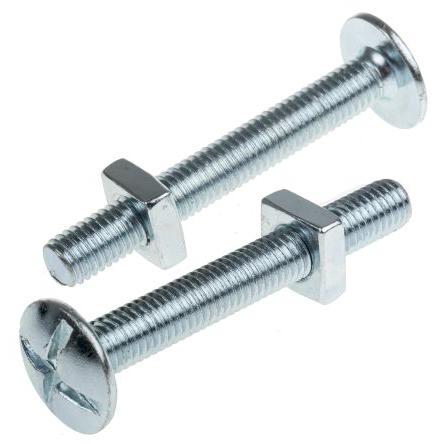 RS PRO Šroub na střešní krytiny, Lesklý zinek, Ocel, délka: 60 mm