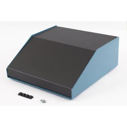Hammond Pouzdro, řada: 1456 barva Modrá barva Černá Hliník 259 mm 102 mm 254 mm