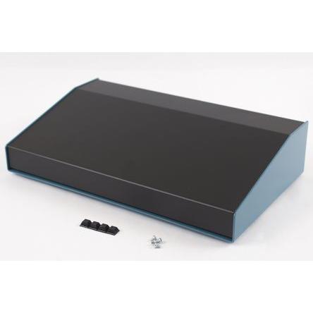 Hammond Hliníkové pouzdro, řada: 1456 S přírubou barva Modrá barva Černá Hliník 211 mm 76 mm 356 mm