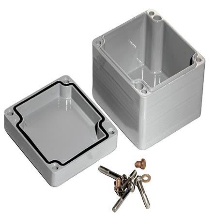 Hammond Pouzdro, řada: 1590Z IP68 S přírubou barva Šedá IK08 barva Šedá Odlévaný hliník 75 mm 52 mm 80 mm Silikonová