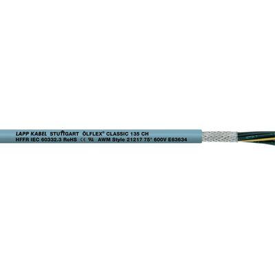 Ovládací kabel, řada: ÖLFLEX CLASSIC 135 CH 4žilový 20 AWG Nízkokouřový bezhalogenový plášť Lapp 100 m Splétaný Stíněný,