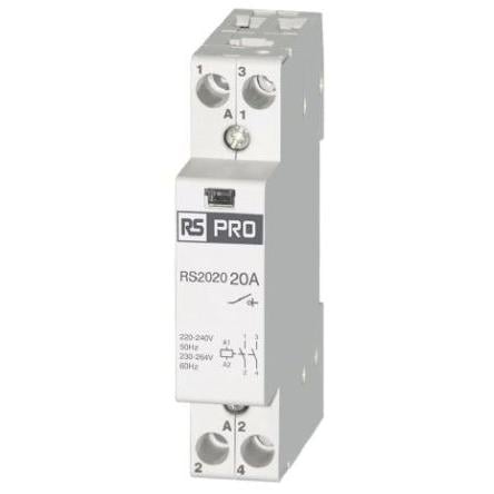 RS PRO Stykač napětí ve vinutí 230V ac 2pólový 25 A 440V 1.1 kW Řízení motoru, Rezistivní zátěž, Rovný, rozsah: RS PRO