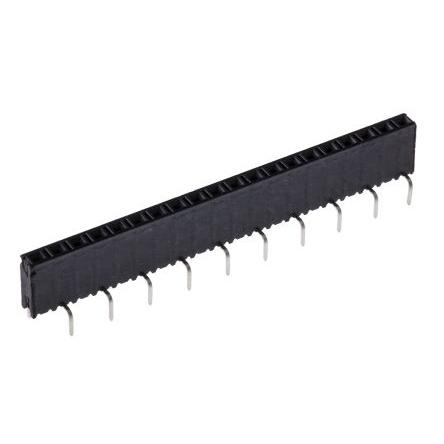 Patice PCB, řada: BCS, orientace těla: Rovný, rozteč: 2.54 mm Deska-deska, počet kontaktů: 20, počet řad: 1, Průchozí