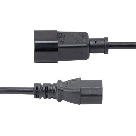 Napájecí šňůra 1 m, Černá, A: IEC C13, B: IEC C14 Polyvinylchlorid, 125V ac StarTech.com