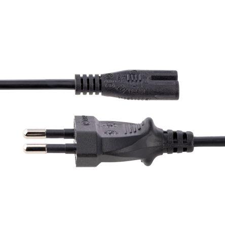 Napájecí šňůra 1 m, Černá, A: CEE 7/16, B: IEC C7 Polyvinylchlorid, 250V ac StarTech.com
