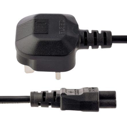 Napájecí šňůra 1 m, Černá, A: Pravoúhlý, B: IEC C5 Polyvinylchlorid, 250V ac StarTech.com