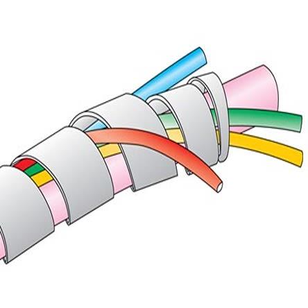 Spirálová bužírka Polyetylen Černá 9.5 mm 0.375 in 6.9 mm Alpha Wire, řada: FIT Wire Management
