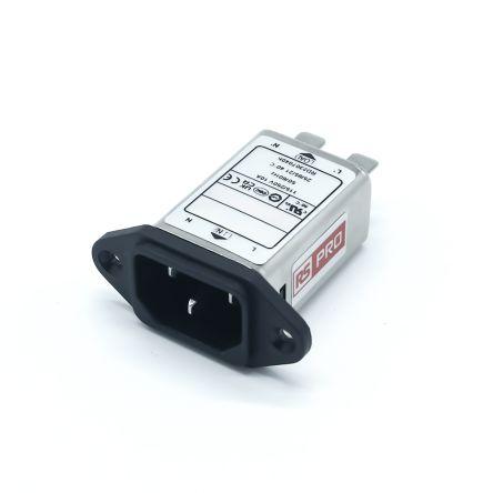 RS PRO Filtr IEC 10A IEC Vnitřní, Montáž na rám, 250V ac, 50Hz, 60 Hz Faston, 85 °C, -25 °C