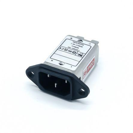 RS PRO Filtr IEC 10A Vnitřní, Montáž na rám, 250V ac, 50Hz, 60 Hz Faston, 85 °C, -25 °C