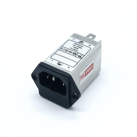 RS PRO Filtr IEC 4A Vnitřní, Montáž na rám, 250V ac, 50Hz, 60 Hz Faston, 85 °C 2, -25 °C
