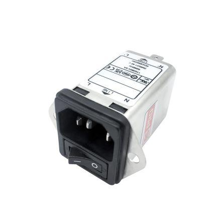 RS PRO Filtr IEC 6A IEC Vnitřní, Montáž na rám, 250V ac 1pólový, 50Hz, 60 Hz Faston, 85 °C, -25 °C