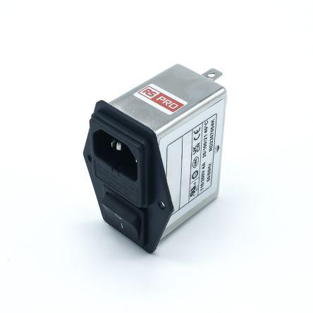 RS PRO Filtr IEC 4A Vnitřní, Montáž na rám, 250V ac 2 póly, 50Hz, 60 Hz Faston, 100 °C 1, -25 °C